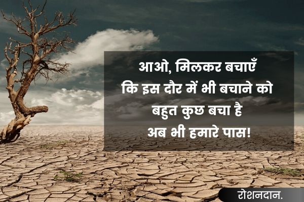 poem on save environment in hindi